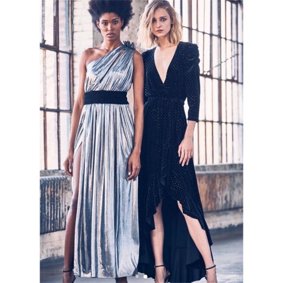 Retrofete | Andrea Gown In Gunmetal Silver Size S - Picture 11 of 14